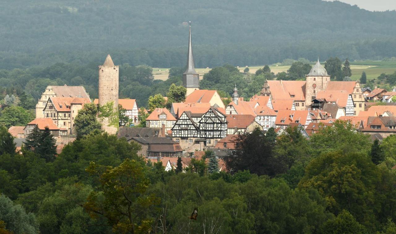 Graefin Anna - Design-Apartment In Der Historischen Hinterburg Schlitz - Nahe Fulda Und Bad Hersfeld Buitenkant foto